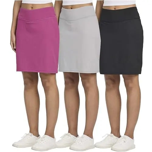 3-Pack Women's 20" Knee-Length Athletic Skorts