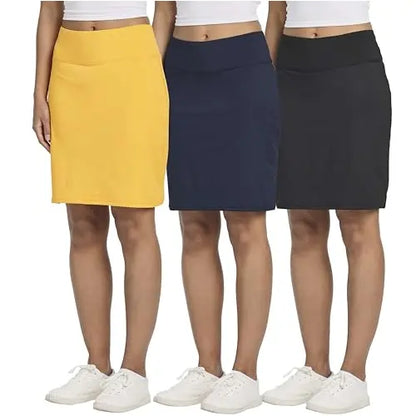 3-Pack Women's 20" Knee-Length Athletic Skorts