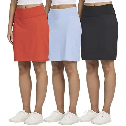 3-Pack Women's 20" Knee-Length Athletic Skorts