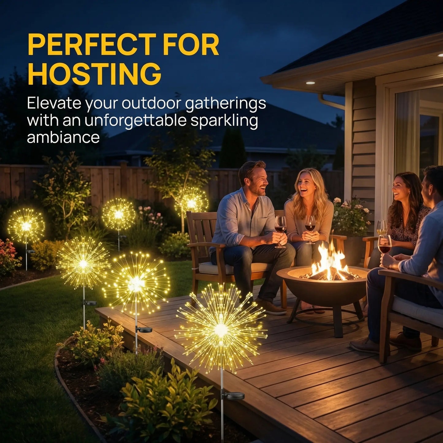 Solar Firework Outdoor Garden Lights