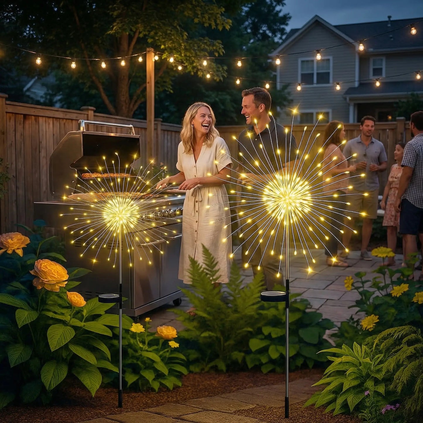 Solar Firework Outdoor Garden Lights