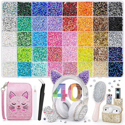 40-Color Jelly Rhinestone Bedazzling Kit
