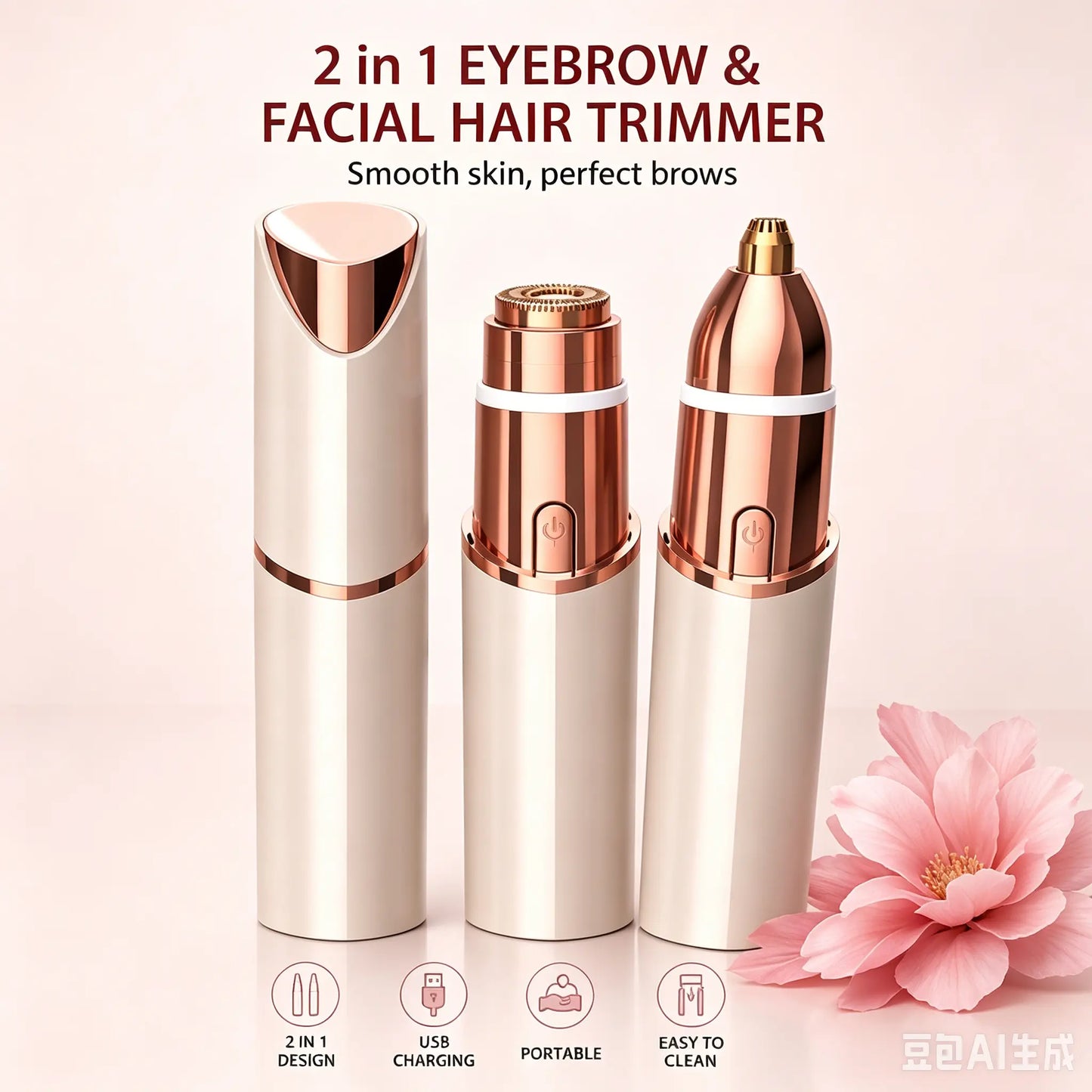 2-in-1 Facial & Eyebrow Hair Trimmer ✨