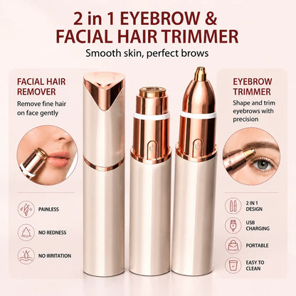 2-in-1 Facial & Eyebrow Hair Trimmer ✨
