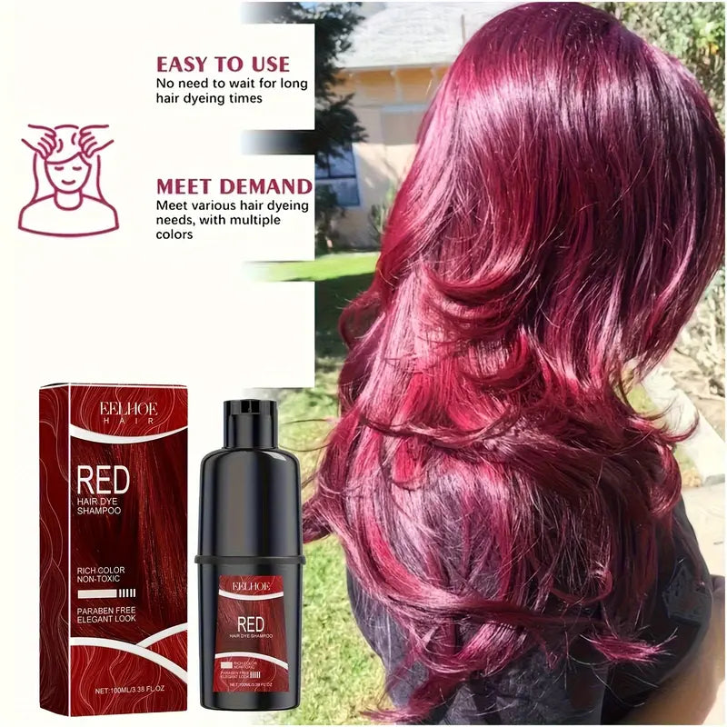 Natural Herbal Hair Color Dye Shampoo (100ml) 🌿