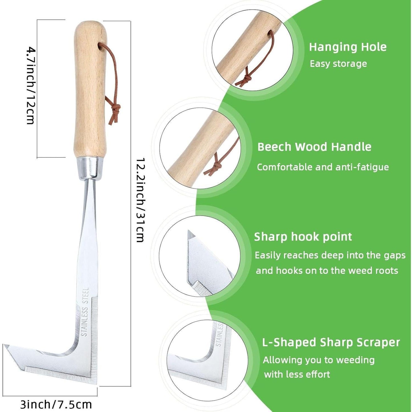Stainless Steel Crack Weeder Tool 🌿