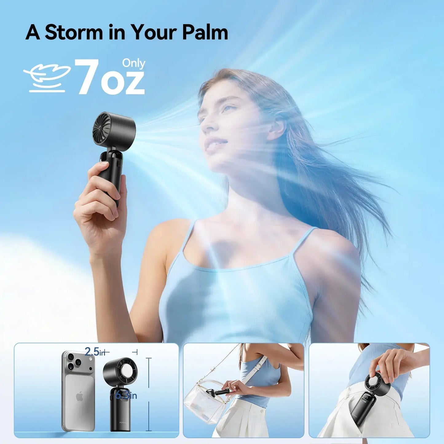 Upgraded Multifunction Portable Turbo Fan 🌬️❄️