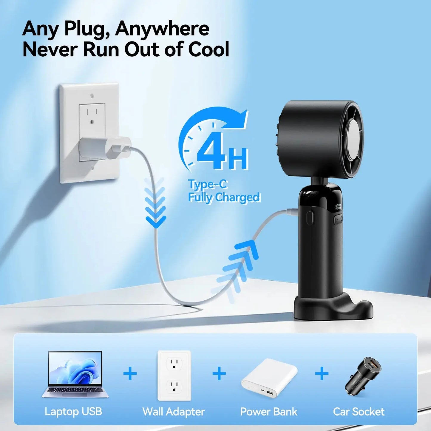 Upgraded Multifunction Portable Turbo Fan 🌬️❄️