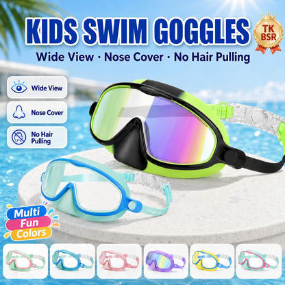Kids' Swim Goggles with Nose Cover (2-Pack) 🤿🌊