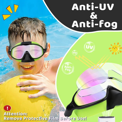 Kids' Swim Goggles with Nose Cover (2-Pack) 🤿🌊