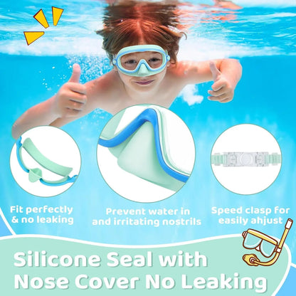 Kids' Swim Goggles with Nose Cover (2-Pack) 🤿🌊