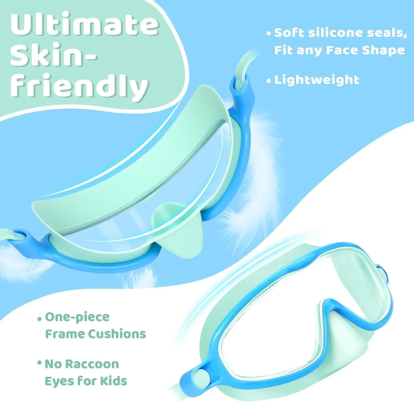 Kids' Swim Goggles with Nose Cover (2-Pack) 🤿🌊