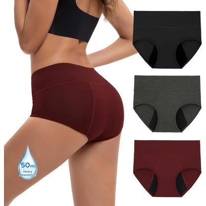 High-Waisted Bamboo Viscose Period Underwear (3-Pack) 🩸✨
