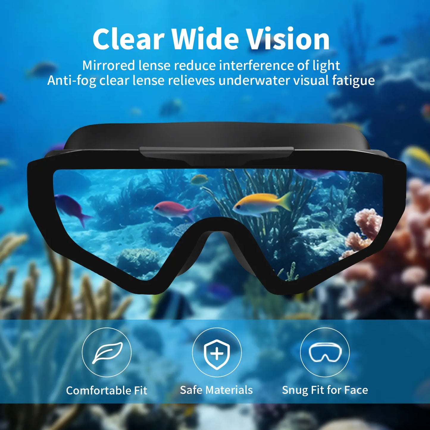 Wide View Swim Goggles with Earplugs (2-Pack) 🏊‍♂️💦