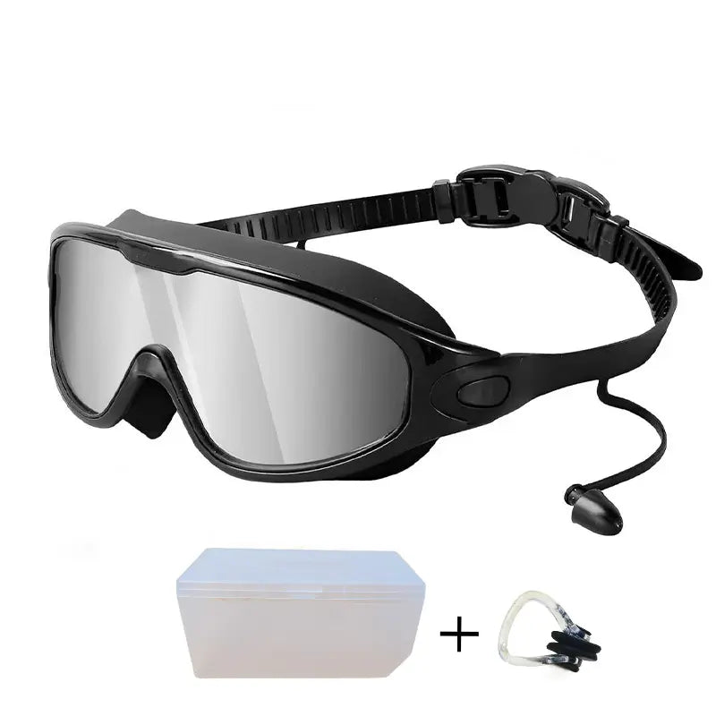 Wide View Swim Goggles with Earplugs & Nose Clip 🏊‍♂️💦