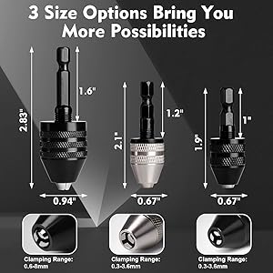 2-Piece Keyless Drill Chuck Adapter Set 🛠️⚡