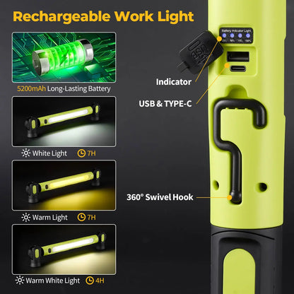 Cordless Rechargeable Under Hood Work Light Bar 💡🔧