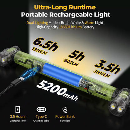Cordless Rechargeable Under Hood Work Light Bar 💡🔧