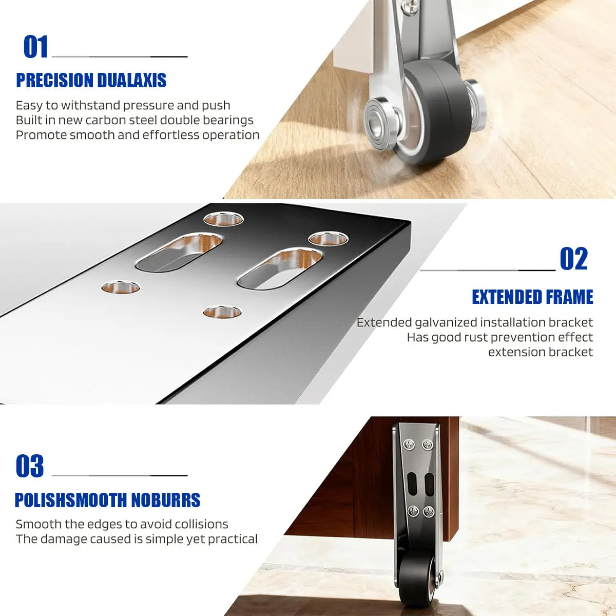 Heavy-Duty Vertical Track Roller Wheel & Bottom Guide 🚪⚙️