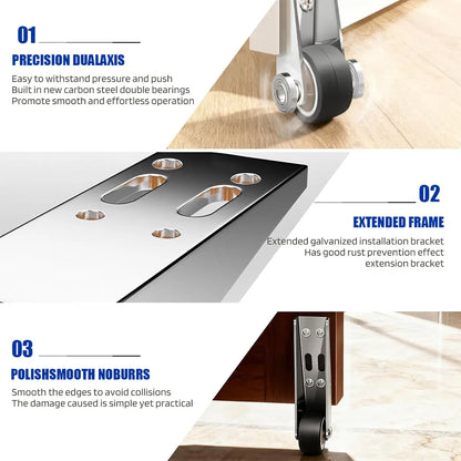 Heavy-Duty Vertical Track Roller Wheel & Bottom Guide 🚪⚙️
