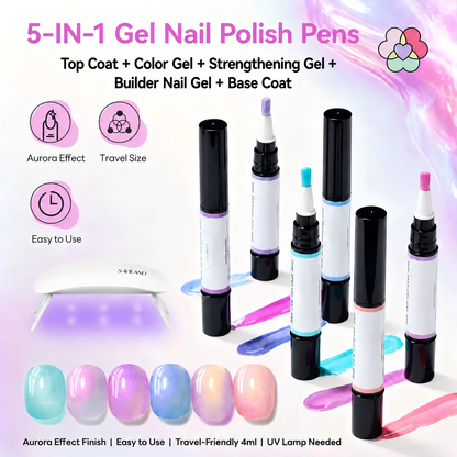 5-in-1 Aurora Effect Gel Nail Polish Pen 💅✨