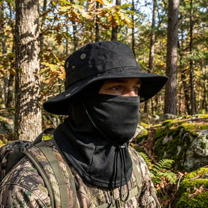 Camouflage Fisherman Hat with Detachable Face & Neck Mask 🤠🌿