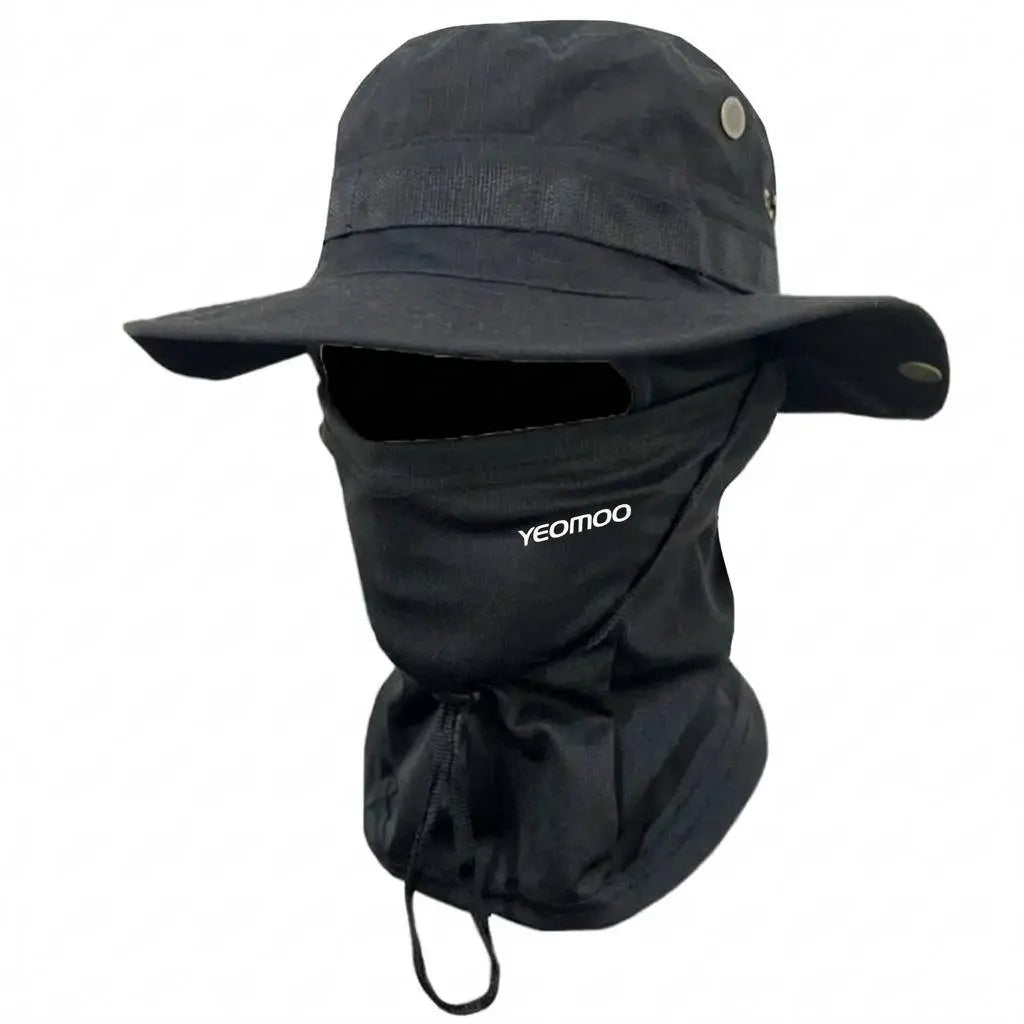 Camouflage Fisherman Hat with Detachable Face & Neck Mask 🤠🌿