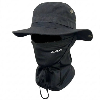 Camouflage Fisherman Hat with Detachable Face & Neck Mask 🤠🌿