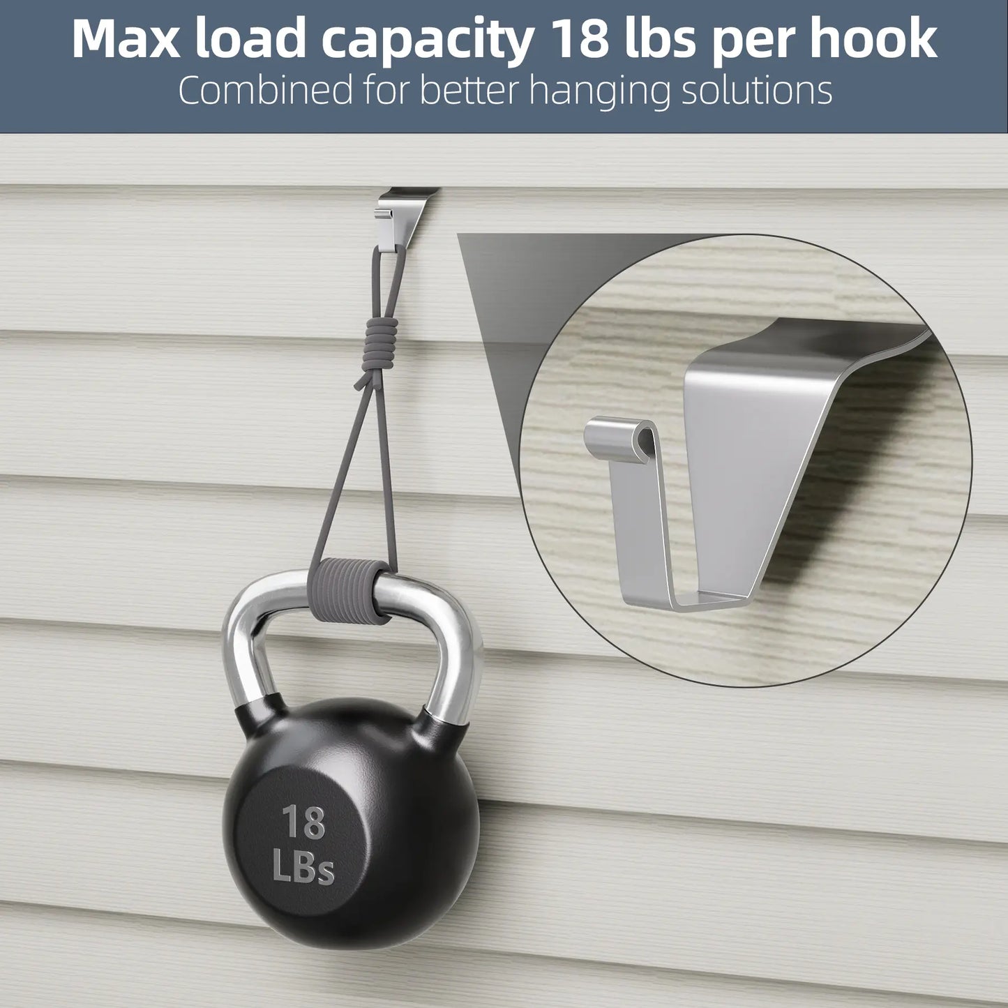 Heavy-Duty Stainless Steel Vinyl Siding Hooks (10-Pack) 🏡⚓