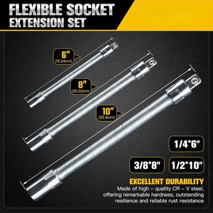 1/2 Inch 35cm Socket Ratchet Wrench & Flex Shaft Set 🔧🚗