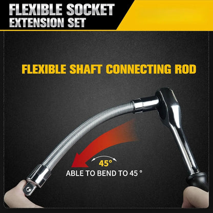 1/2 Inch 35cm Socket Ratchet Wrench & Flex Shaft Set 🔧🚗