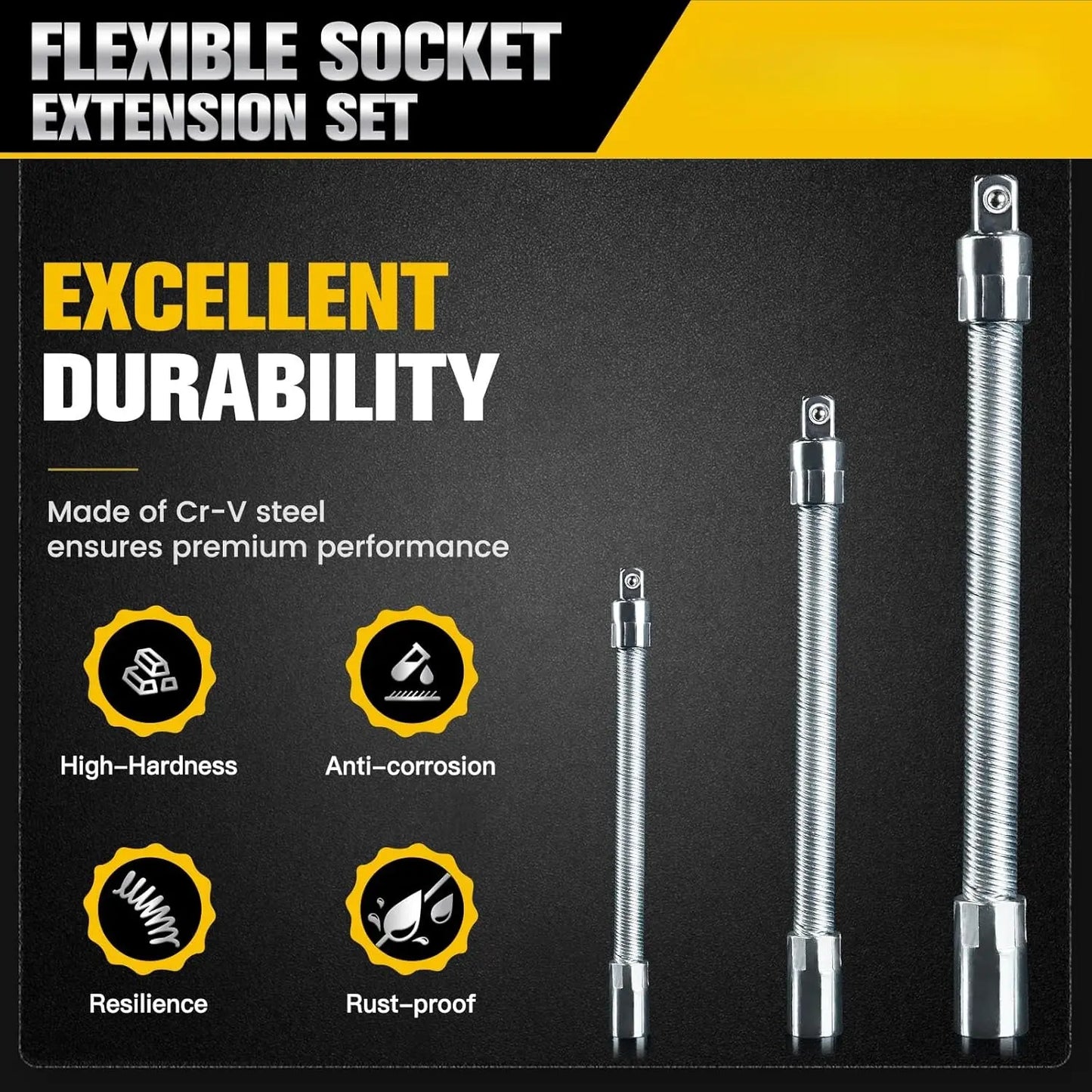 1/2 Inch 35cm Socket Ratchet Wrench & Flex Shaft Set 🔧🚗