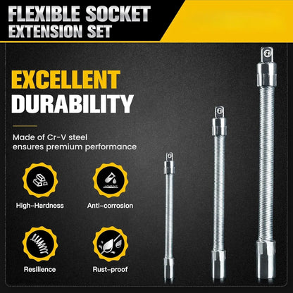 1/2 Inch 35cm Socket Ratchet Wrench & Flex Shaft Set 🔧🚗