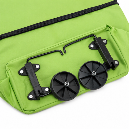 2-in-1 Rolling Grocery Tote & Foldable Trolley Bag