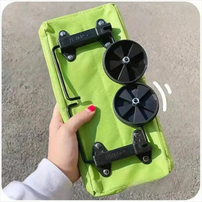 2-in-1 Rolling Grocery Tote & Foldable Trolley Bag
