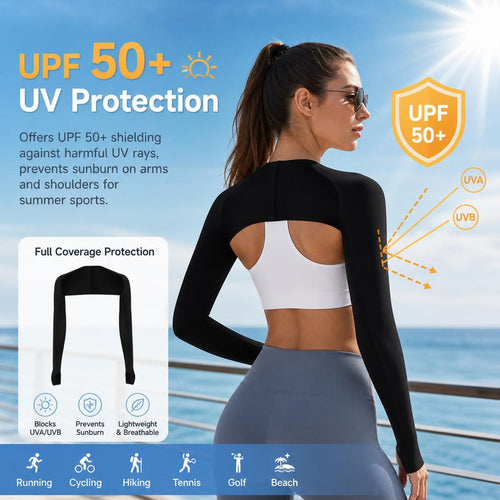 ❄️ UV-Block One-Piece Cooling Arm Sleeves & Shoulder Wrap