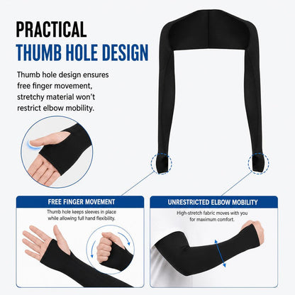 ❄️ UV-Block One-Piece Cooling Arm Sleeves & Shoulder Wrap
