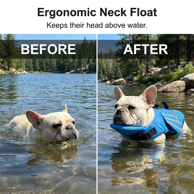 🚤 Ready to Swim! Secure Dog Life Jacket 💦