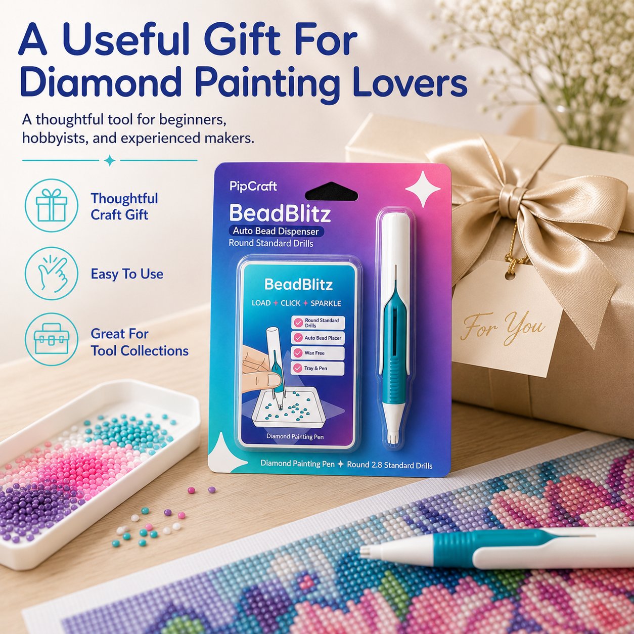 💎 AutoFeed Wax-Free Diamond Painting Pen