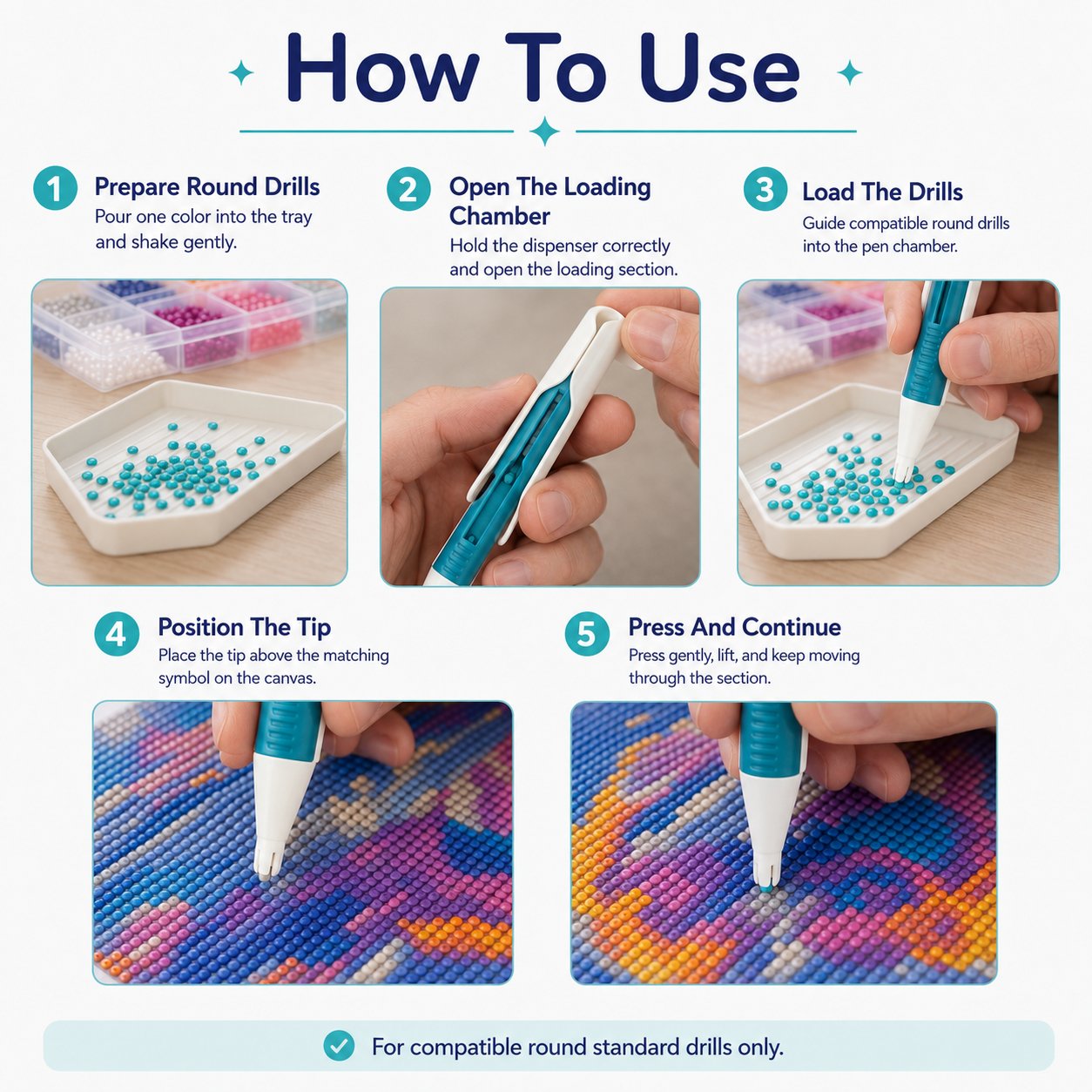 💎 AutoFeed Wax-Free Diamond Painting Pen