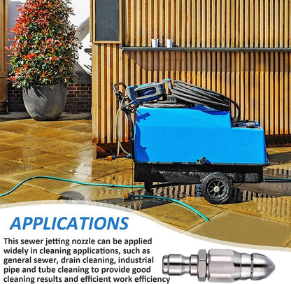 💦 HydroJet 7-Port High-Pressure Sewer Cleaning Nozzle