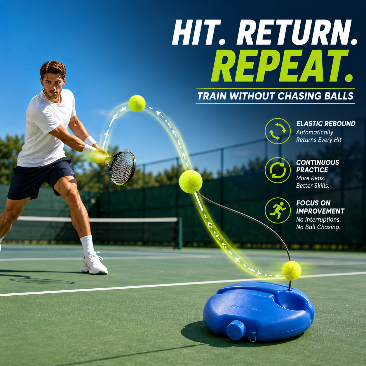 🎾 ReboundBuddy Solo Tennis Trainer