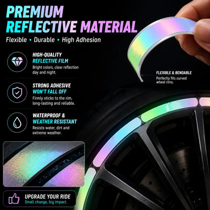💎 Cyber Neon Glow Wheel Rim Reflective Stickers – Universal Fit for Cars & SUVs 🚘✨