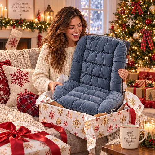 🔥Cozy Heated Chair Cushion – Plush Heated Chair Cushion with Adjustable Heat & Timer