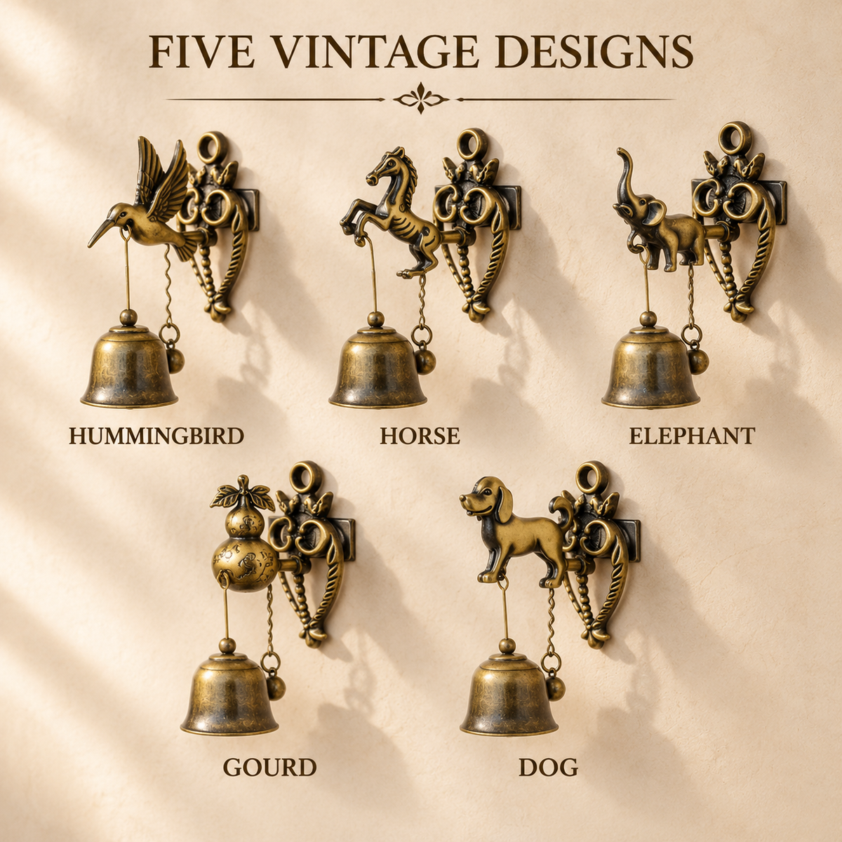 🐦 Vintage Animal Wall Bell 🔔 –Elegant Vintage Wall Accent for Home & Garden 🏡