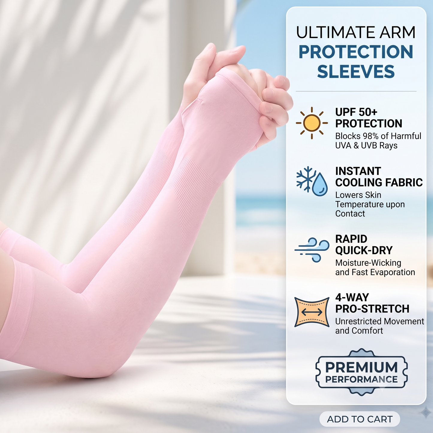 🧊UPF 50+ Cooling Arm Sleeves - UV Sun Protection for Men & Women❄️