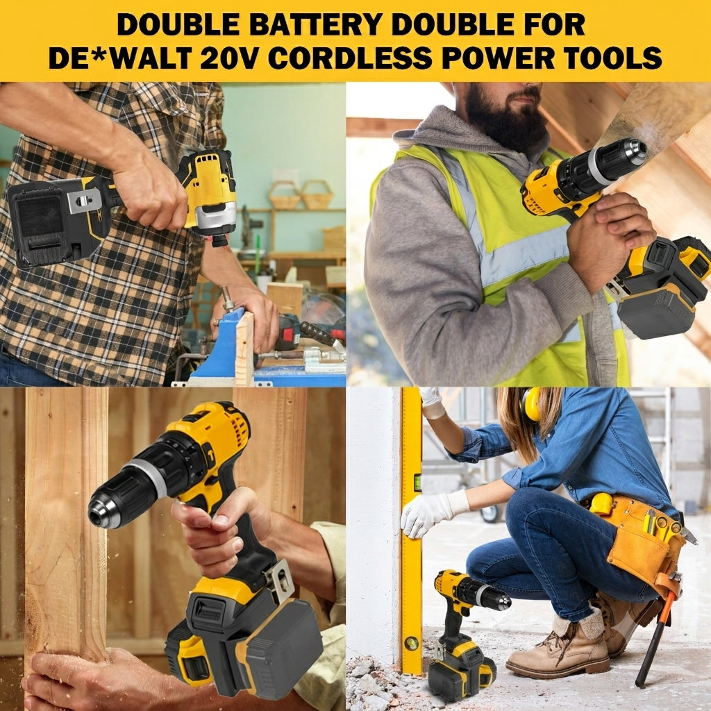 Dual Battery Adapter for DeWalt 18V/20V MAX | Double Your Tool Runtime