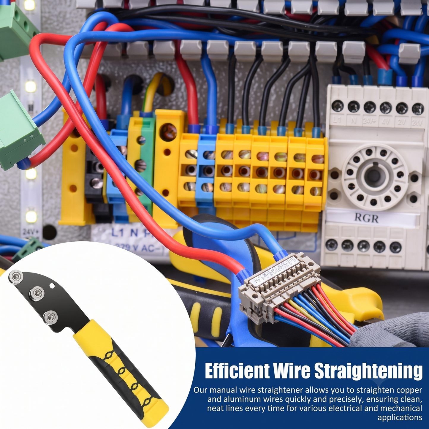 🔧 Professional Handheld Wire Straightener Tool for Electricians