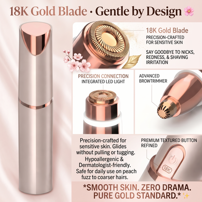 ✨2-in-1 Precision Eyebrow & Facial Hair Trimmer | 18K Gold-Plated