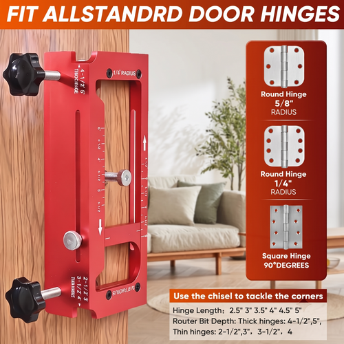 Professional Door Hinge Router Jig Kit | Adjustable Mortise Slotter